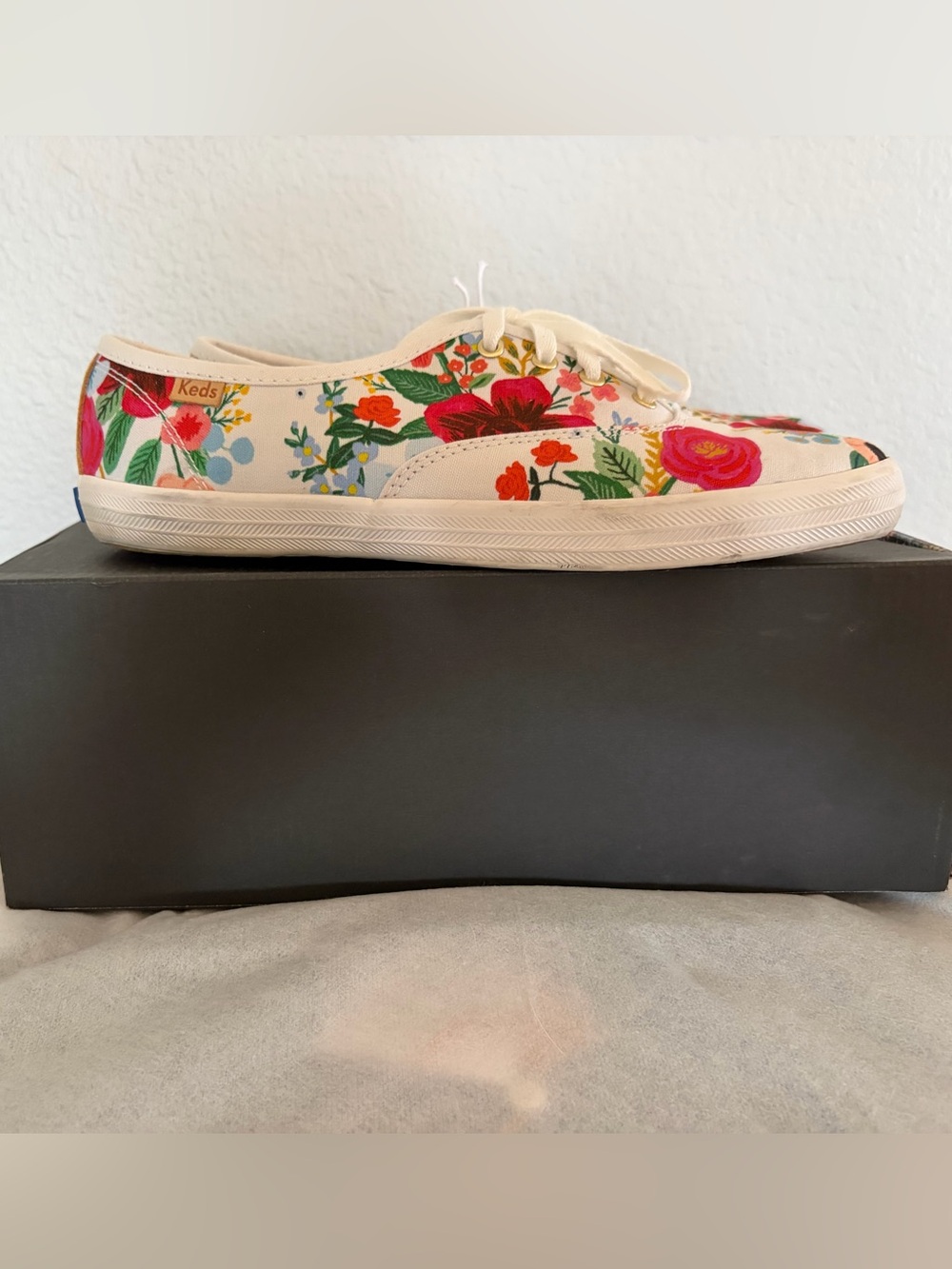 EUC/Like-New Keds x Rifle Paper Co. Champion Sneakers in Wild Rose (Read Desc.) - Picture 2 of 8